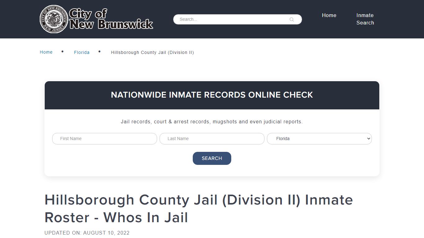 Hillsborough County Jail (Division II) Inmate Roster - Whos In Jail